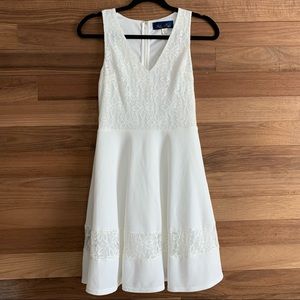 NWT Francesca’s Blue Rain White Lace Dress